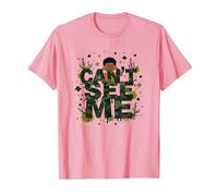 Ragazzi Camo Cant See Me Giocoso Nascondere e Cercare Avventura Maglietta, Uomo, Rosa, L