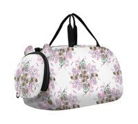 Ragazzi Carry on Duffel Alce Navy Wildlife Silhouettes Weekend Duffel Pernottamento Viaggio Duffle Borse Ragazze Tote Palestra Bambini Bagagli, Intricato Floreale Moderno Twist rosa, classico