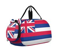 Ragazzi Carry on Duffel Bag Viola Magenta Gradiente Ombre Toddler Weekender Borse Ragazze Tote Duffle Bags Viaggio Sport Duffle Bag, bandiera dello stato delle Hawaii, classico