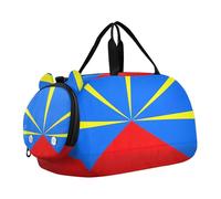 Ragazzi Carry on Duffel Bag Weekender Pernottamento Ragazze Tote Duffle Bags Viaggio Bambini Bagagli Borsa Sportiva Bandiera Romania, Bandiera dell'isola della Reunion, classico
