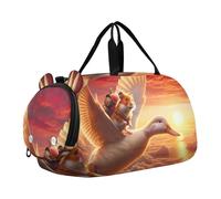Ragazzi Carry on Duffel Borse per la notte Bambino Mattina Volo Criceto Anatra Ascesa Duffle Borse Da Viaggio Ragazze Tote Palestra Duffle Bambini Bagagli, Sunset Soar Criceto Anatra Glow, classico