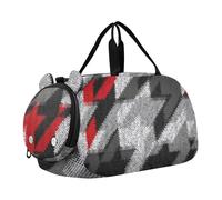 Ragazzi Carry on Duffel Borse per la notte Bambino Mattina Volo Criceto Anatra Ascesa Duffle Borse Da Viaggio Ragazze Tote Palestra Duffle Bambini Bagagli, Lana Pied de Poule Rosso Carbone, classico