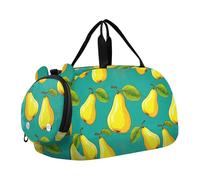 Ragazzi Carry on Duffel Weekend Duffel Pernottamento Carino Koala Faces Giallo Chiaro Ragazze Duffle Bags Viaggio Tote Scarpa Scomparto, Pere Gialle Foglie Verdi Teal, classico