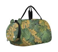 Ragazzi Carry on Duffel Weekend Duffel Pernottamento Carino Koala Faces Giallo Chiaro Ragazze Duffle Bags Viaggio Tote Scarpa Scomparto, Verde Giallo Quercia Foglie, classico
