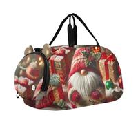 Ragazzi Carry on Duffel Weekender Pernottamento Viaggio Duffle Borse Ragazze Tote Palestra Duffle Bambini Bagaglio Divertente Rane Funghi, Natale carino gnomo rosso, classico
