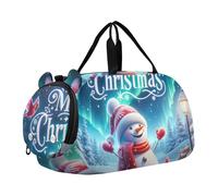Ragazzi Carry on Duffel Weekender Pernottamento Viaggio Duffle Borse Ragazze Tote Palestra Duffle Bambini Bagaglio Divertente Rane Funghi, Natale carino pupazzo di neve uccelli, classico