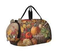 Ragazzi Carry on Duffel Weekender Pernottamento Viaggio Duffle Borse Ragazze Tote Palestra Duffle Bambini Bagaglio Divertente Rane Funghi, frutta zucca raccolta autunno, classico