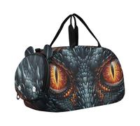 Ragazzi Carry on Duffel Weekender Pernottamento Viaggio Duffle Borse Ragazze Tote Palestra Duffle Bambini Bagaglio Divertente Rane Funghi, occhi di drago malvagio gigante, classico