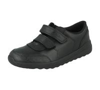 Ragazzi Clarks Cinturino Doppio Leather Scuola Scarpe Con Punta Paraurti Daze 2