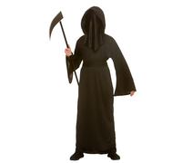 Ragazzi Costume Halloween senza Volto Grim Reaper Nero Vestaglia Vestito