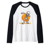 Ragazzi divertenti kid Halloween tamponando lo scheletro cos Maglia con Maniche Raglan