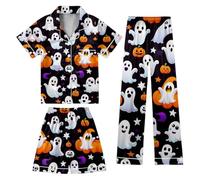 Ragazzi E Ragazze Pigiama Halloween Halloween da Notte con Stampa Cartoni Arte Pajamas Unisex Bambini Corti Pjs Casa in Due Pezzi Biancheria Set per Giocare Indossare Sleepwears