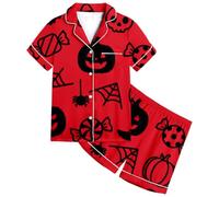 Ragazzi E Ragazze Pigiama Halloween Morbidi Pigiami Kawaii Che Si Illumina al Buio Bambina Invernale Due Pezzi Casa in Abbigliamento per La Halloween,