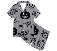 Ragazzi E Ragazze Pigiama Halloween Morbidi Pigiami Kawaii Che Si Illumina al Buio Bambina Invernale Due Pezzi Casa in Abbigliamento per La Halloween,