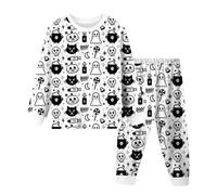 Ragazzi E Ragazze Pigiama Halloween Morbidi Pigiami Kawaii Che Si Illumina al Buio Unisex Bambini Corti Pjs Set Colorato Abbigliamento per La Casa Halloween, in Due Pezzi