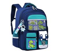 Ragazzi e ragazze sacchetto di scuola e astuccio 2 pezzi set, scuola elementare adolescente Kawaii borsa con carta distintivo e simpatico ciondolo,Style 3,lager