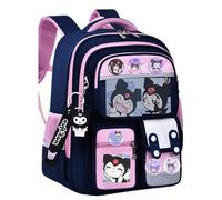 Ragazzi e ragazze sacchetto di scuola e astuccio 2 pezzi set, scuola elementare adolescente Kawaii borsa con carta distintivo e simpatico ciondolo,Style 1,lager