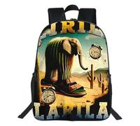 Ragazzi e ragazze zaino leggero, italiano Brainrot Tung Tung Tungzaino per bambini impermeabile, zaino per la scuola delle spalle,D