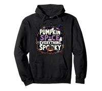 Ragazzi Halloween Pumpkin Spice e Tutto Spooky Felpa con Cappuccio, Unisex per Adulti, Nero, L