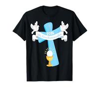 Ragazzi La Mia Prima Comunione 2026 Calice Croce Cattolica Ragazzo Maglietta