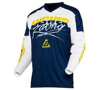 Ragazzi Motocross Maglia Answer Syncron - Pro Glo Giallo Blu Bianco