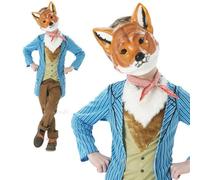Ragazzi Mr Fox Costume Bambini Giornata Mondiale Del Libro Vestito + Maschera