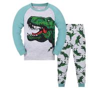 Ragazzi più Grandi Pigiama per Ragazzi Bambini Bambino Dinosauro Pigiami Due Pezzi Biancheria da Notte Manica Lunga Pjs Set Taglia 8-9 Anni 9T Regalo di Ringraziamento di Halloween di Natale