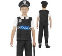 Ragazzi Police Ufficiale Costume Bambini Cop PC Book Week Uniforme Età 4-12