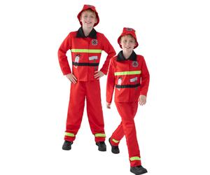 Ragazzi Pompiere Costume Bambini Completo Book W tà 3-9