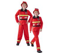 Ragazzi Pompiere Costume Bambini Completo Book W tà 3-9