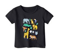 Ragazzi Ragazze Bambini Estate Manica Corta Top Cartoon 2025 Sport Loose T Shirt Cute Graphic Casual Trendy Western Beach Tshirt Tees Shirt Tee Shirt Bambini Ragazzi Ragazze, Nero , 6-7 Anni