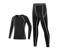 Ragazzi Ragazze Base Layer Compressione Atletica Leggings e Camicie Set di Biancheria Intima Termica Pantaloni da Corsa Collant Pigiama Super
