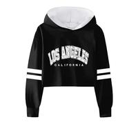 Ragazzi Ragazze Felpa con Cappuccio Ragazza Y2K Graziosa Calda Natalizia Casual Tops T-Shirt Stampa Cotone Manica Lunga Pullover Abbigliamento per 5-14 Anni