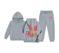 Ragazzi Ragazze Printed Hoodie A Maniche Lunghe Crewneck Pullover Maglione Cotone Fodera in Pile Hooded Sweatshirt Felpa Bambina Girocollo Personalizzate Regalo