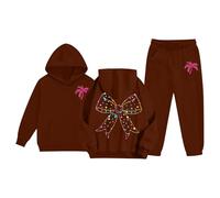 Ragazzi Ragazze Printed hoodiebambine Giacca con Cerniera Super Morbida Fodera Pile Hooded Sweatshirt Ragazza Felpa Senza Cappuccio Natale per Anni
