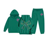 Ragazzi Ragazze Printed hoodiebambine Giacca con Cerniera Super Morbida Fodera Pile Hooded Sweatshirt Ragazza Felpa Senza Cappuccio Natale per Anni