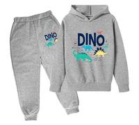 Ragazzi Ragazze Tuta Set Sportiva Felpa Autunno Inverno Tinta Unita Abbigliamento Completa 2 Pezzi di con cappuccio e Joggers da gioco per Regalo