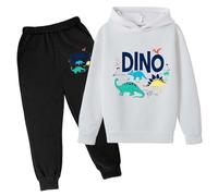 Ragazzi Ragazze Tuta Set sportiva Unisex per bambini vestibilità ampia due pezzi casual Completa 2 Girocollo Bambino Elegante Tute con Felpa Pantaloni Felpati in Cotone Cappuccio e