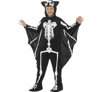 Ragazzi Scheletro Costume Bambini Halloween Pipistrello Giorno Dei Morti Costume