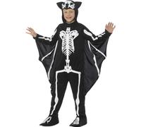 Ragazzi Scheletro Costume Bambini Halloween Pipistrello Giorno Dei Morti Costume