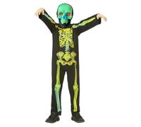 Ragazzi Scheletro Costume Bambini Halloween Pipistrello Giorno Dei Morti Costume