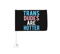 ragazzi trans sono più sexy, divertente bandiera per auto LGBT transgender 12x18 in bandiere per auto, decorazione per finestrini auto, bandiere impermeabili per finestrini auto, clip per finestrini b