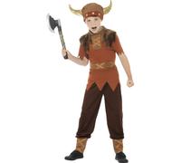 Ragazzi Viking Costume Guerriero Saxon Libro Giorno Storico Medievale