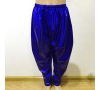 Ragazzo Bambino Metallizzato Lucido Cavallo Basso Pantaloni Elastico Vita Harem