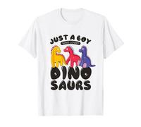 Ragazzo Che AMA i Dinosauri Cartoon Brachiosaurus Maglietta