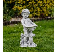 gartendekoparadies.de Bello Ragazzo Figura con Il Cappello plantable Pietra Figura Bambino Getto frostfest
