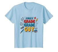 Ragazzo di Prima elementare: Supereroe della Scuola Dura Maglietta, Bambini, Celeste, 3 Anni