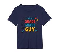 Ragazzo di Prima elementare: Supereroe della Scuola Dura Maglietta, Donna Plus-Size, Navy, 2X