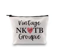 Ragazzo Gruppo Regalo Music Band Fan Regalo Vintage NK TB Groupie Zipper Pouch Celebrity Gift Makeup Bag per gli amanti della musica, Nkotb Groupie Bag Eu, Borsa cosmetica con stampa