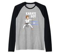 Ragazzo Karateka Bello Ma Pericoloso Maglia con Maniche Raglan